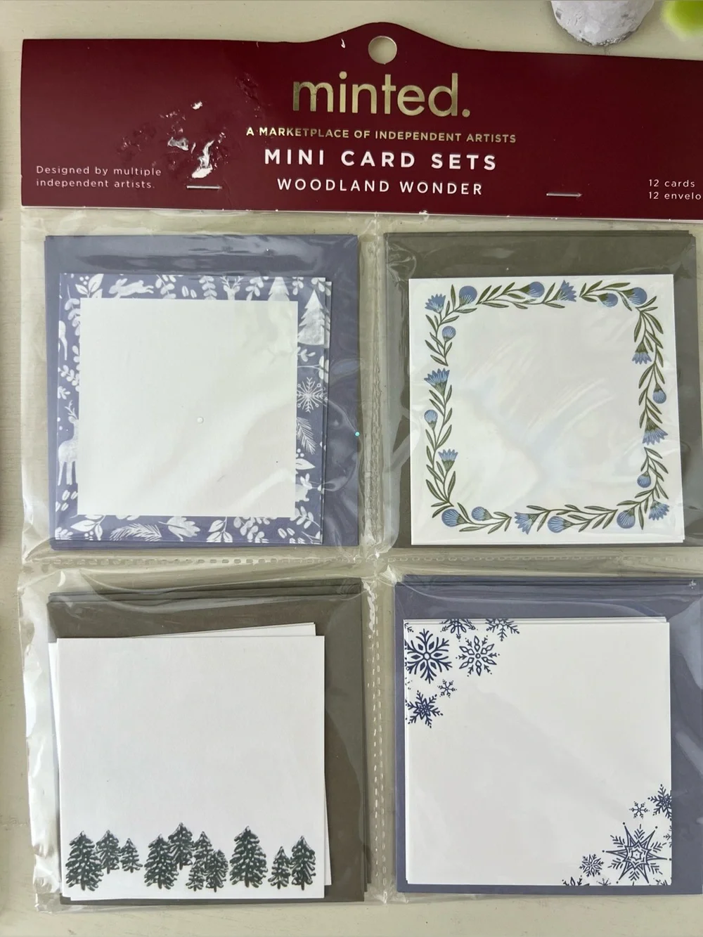Brand New- Minted Blank Mini Card Sets - Set of 2